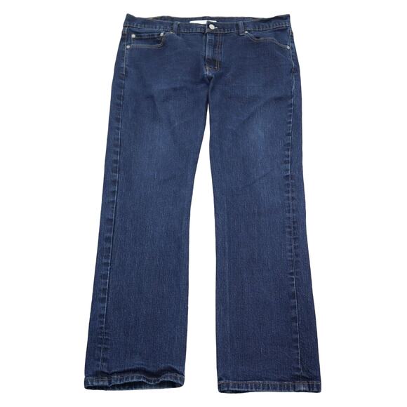 Levis Pants Mens 38 Blue 511 Denim Flat Front High Rise Straight Pockets Jeans - Picture 1 of 16